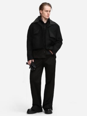 Alternative view of Fold Leather Jacket Black