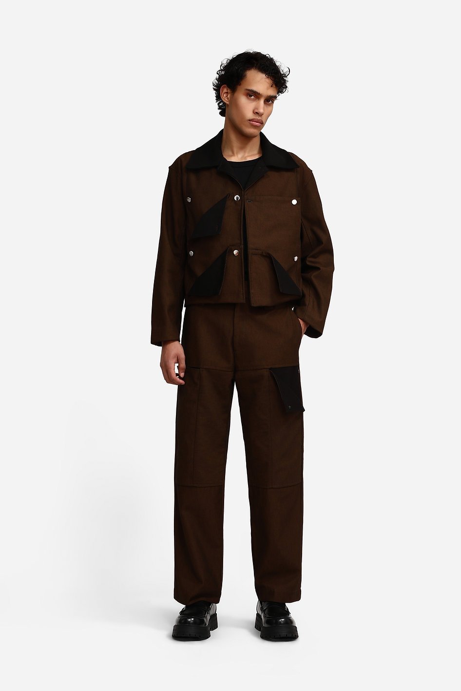 Fold Pants Brown